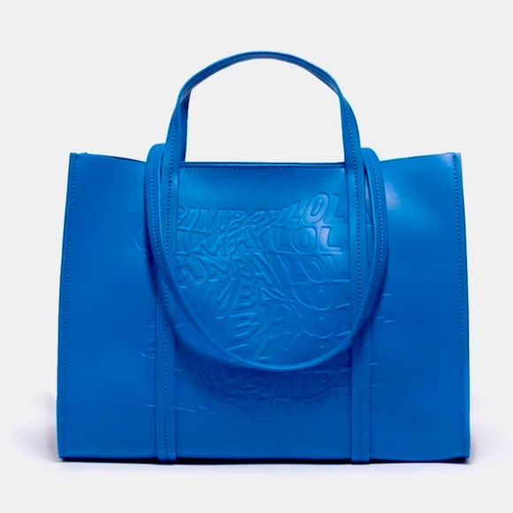 π Bimba y Lola Blue Large Shopper Tote / NWT - Picture 4 of 13